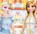 Elsa And Anna Work Dress Up